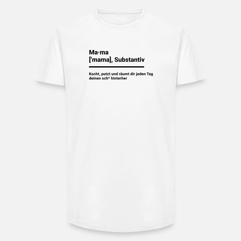 Geschenk Elternzeit Mutter Mütter Mama schlicht  - Long Fit Männer T-Shirt - Weiß