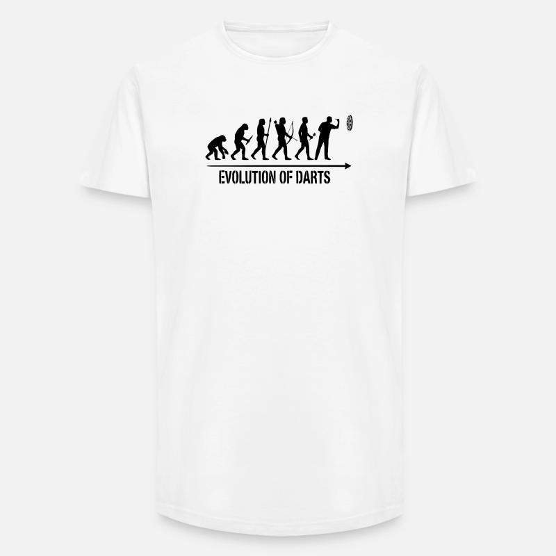Darts Evolution Hoodie, Socken, Tasse, Top - Long Fit Männer T-Shirt - Weiß