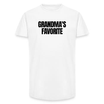 Favorite Grandchild Funny I'm Grandma's Favorite - Long Fit Men's T-Shirt - white - Front - AI Model Male 185 light (185cm)