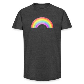 Rainbow Arch - Long Fit Men's T-Shirt - charcoal grey - Front - AI Model Male 185 light (185cm)