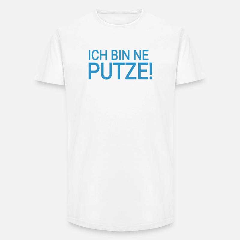 Putze  - Long Fit Männer T-Shirt - Weiß