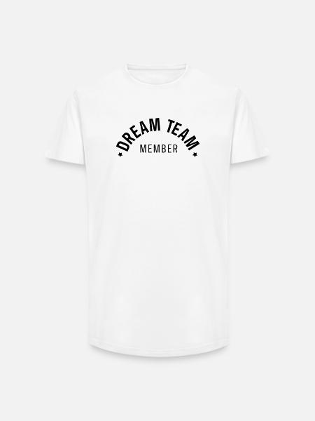 Dream Team Member Curved Text Gift - Long Fit Men's T-Shirt - white