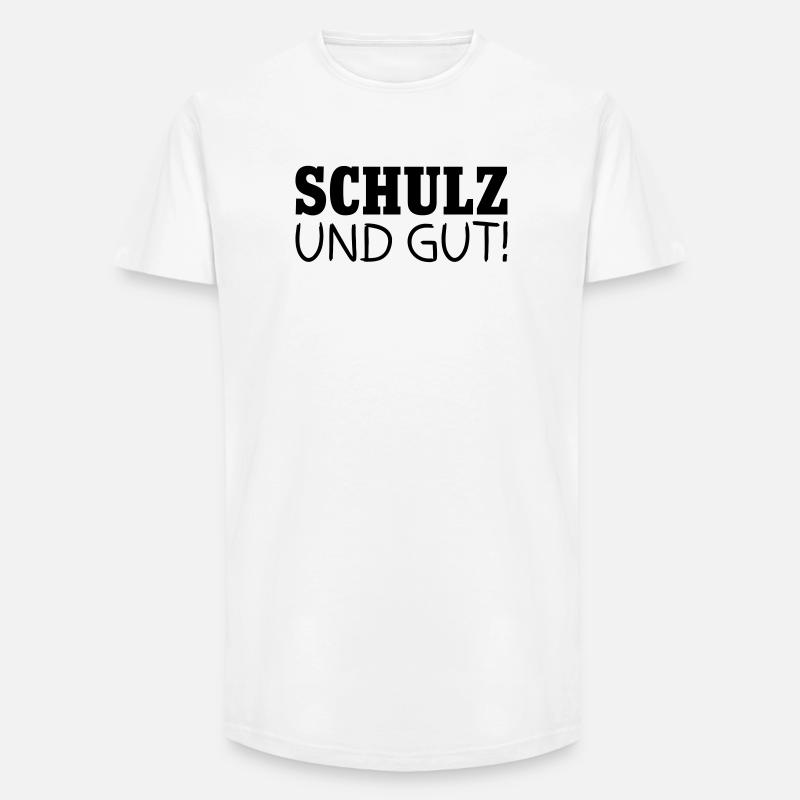 Schulz und gut - Long Fit Männer T-Shirt - Weiß