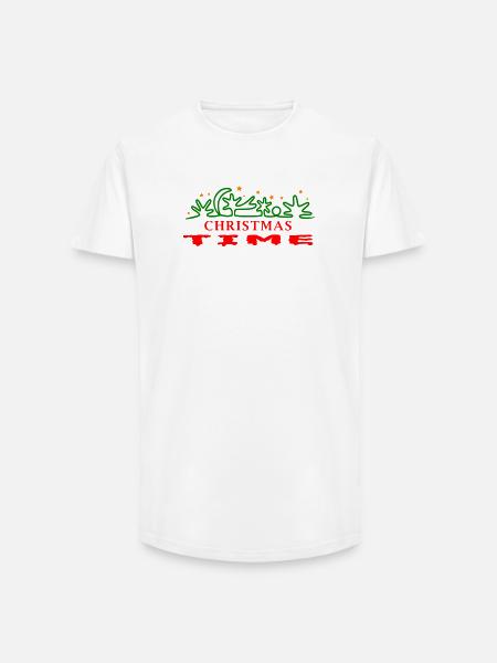 Christmas Time, Christmas, Christmas tree - Long Fit Men's T-Shirt - white