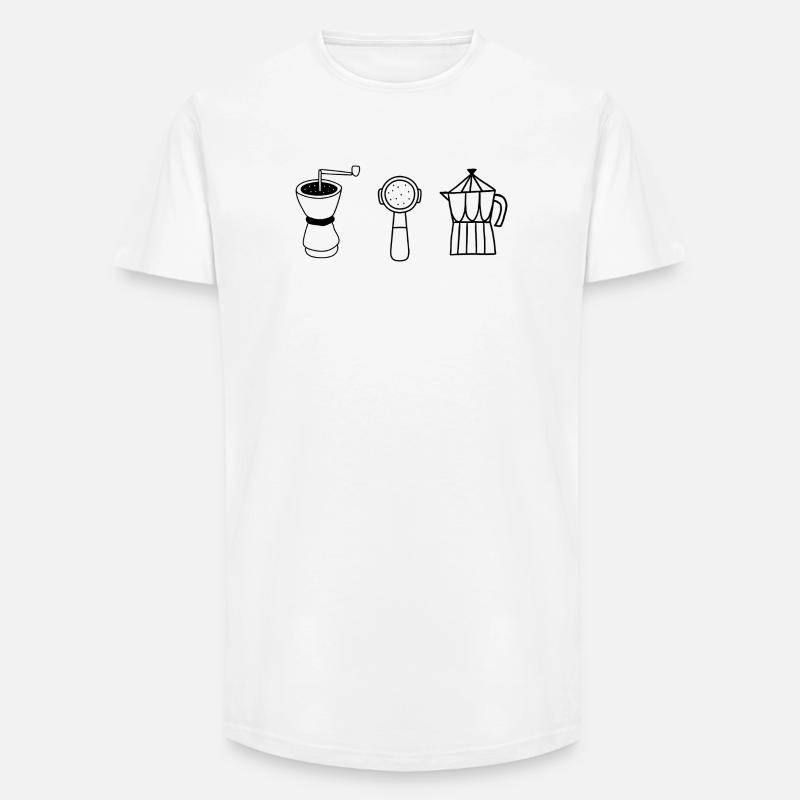Coffee evolution - Long Fit Men's T-Shirt - white