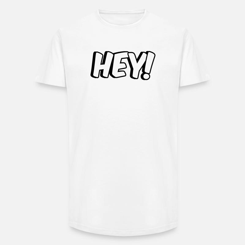 Hey Comic design - Long Fit Men's T-Shirt - white