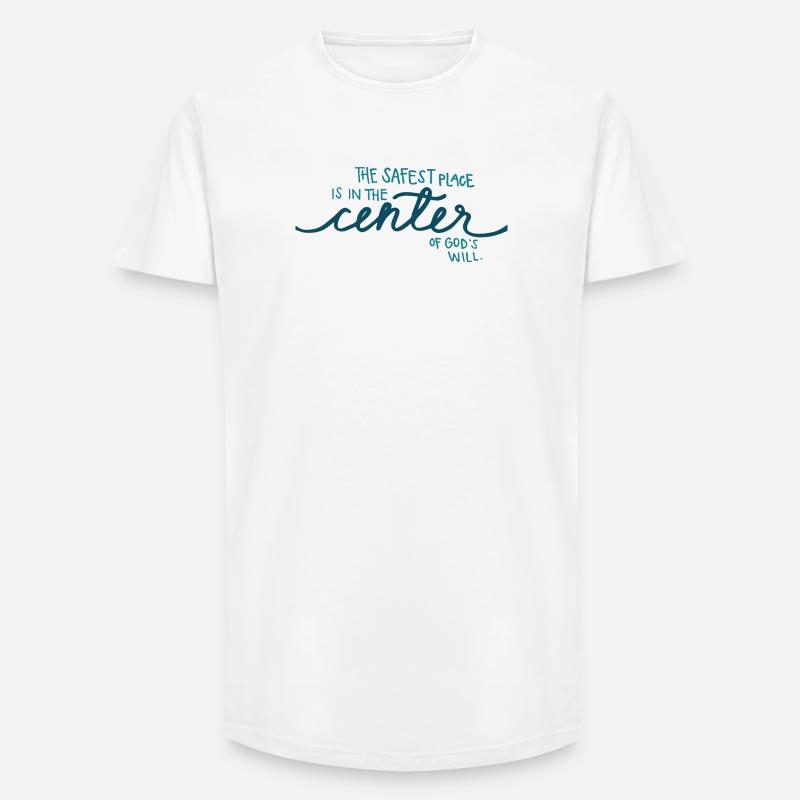 Der sicherste Ort - Long Fit Männer T-Shirt - Weiß