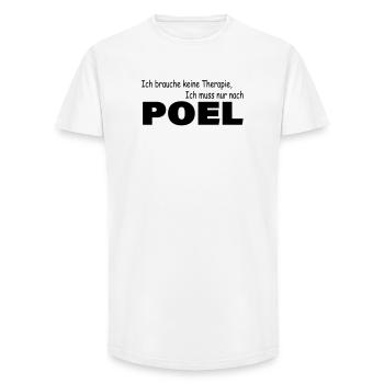 Therapie POEL - Long Fit Männer T-Shirt - Weiß - Vorne - AI Model Male 185 light (185cm)