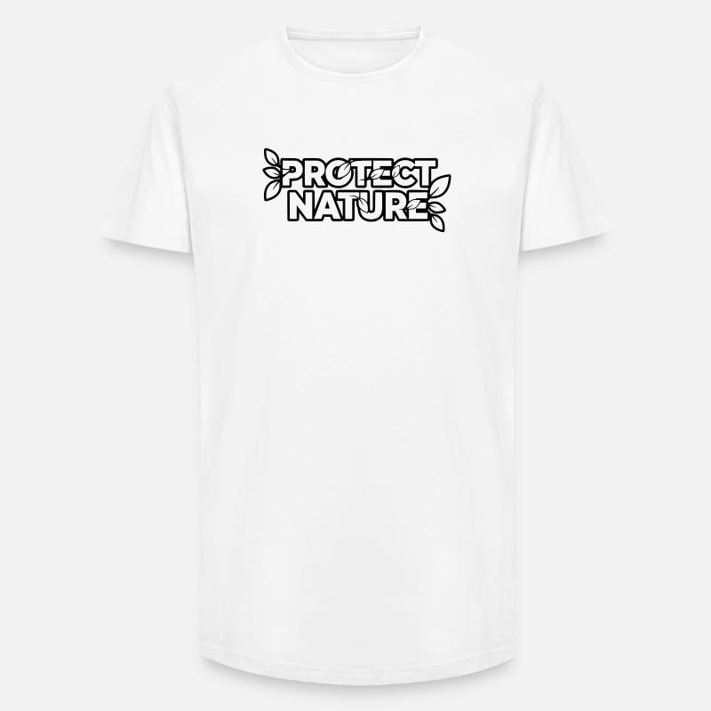 Protect Nature | Umweltschutz Statement Vektor - Long Fit Männer T-Shirt - Weiß