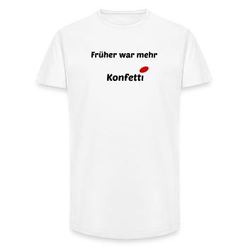 Confetti in the past - Long Fit Men's T-Shirt - white - Front - AI Model Male 185 light (185cm)
