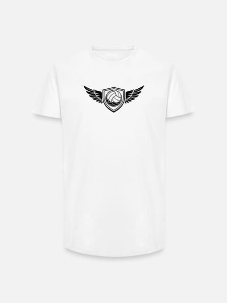 Volleyball Ball Wappen - Long Fit Männer T-Shirt - Weiß