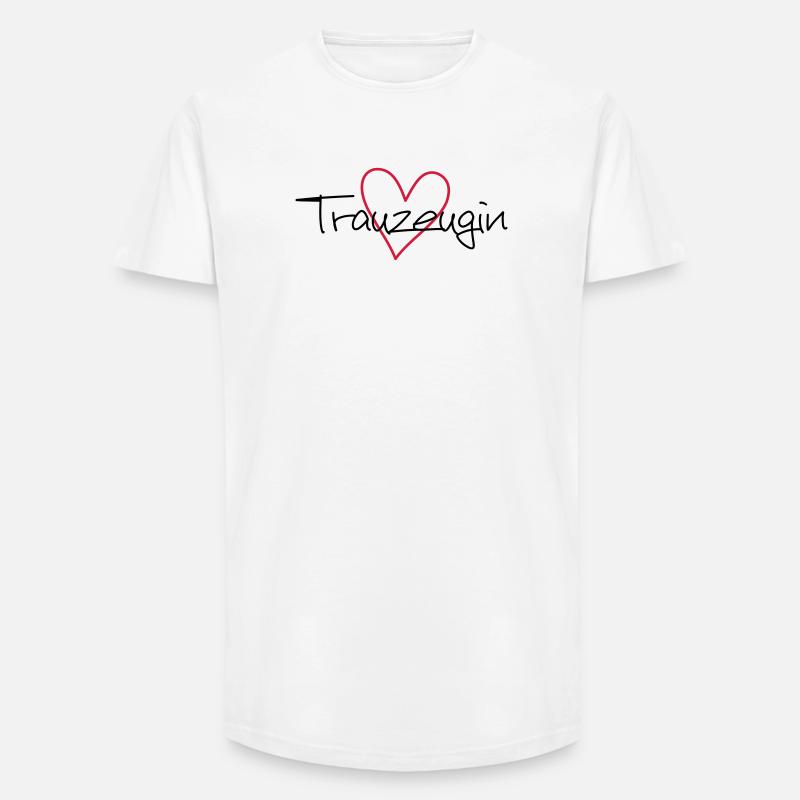 Trauzeugin Herz Junggesellenabschied - Long Fit Männer T-Shirt - Weiß