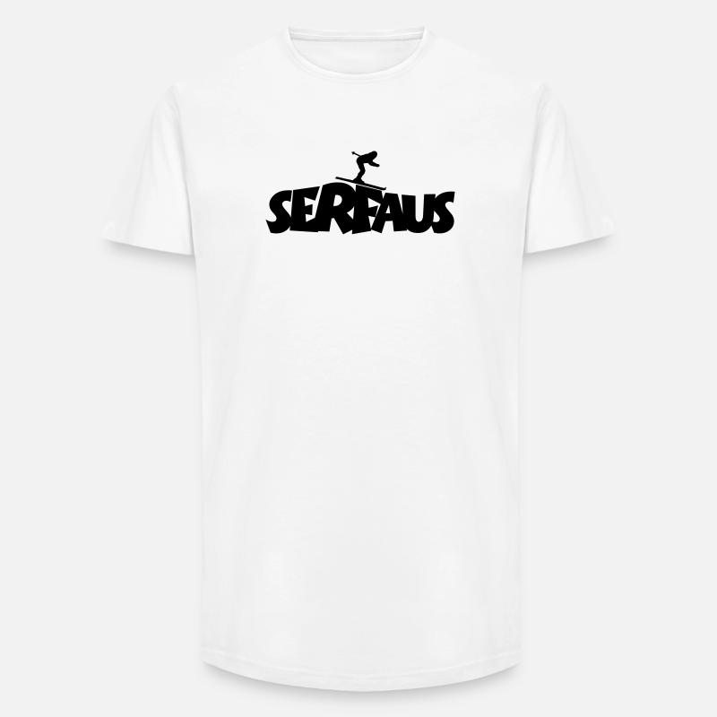 Serfaus Ski - Long Fit Men's T-Shirt - white