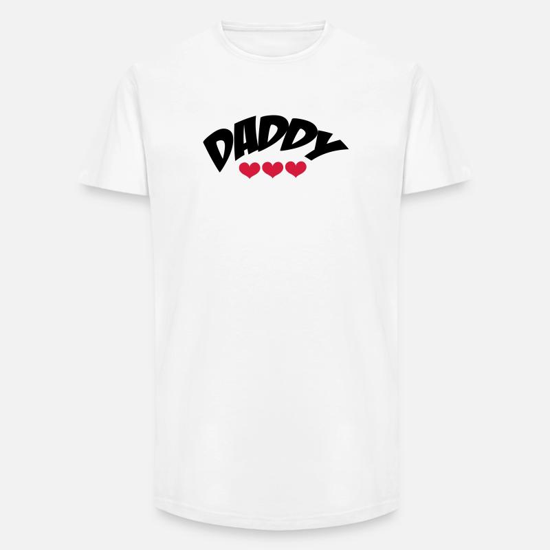Daddy - Long Fit Männer T-Shirt - Weiß