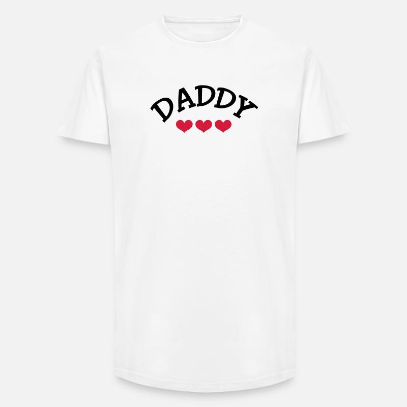 Daddy - T-shirt coupe longue homme - blanc