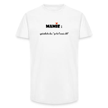 GRANNY. MOM. GRANDMA. MOTHER'S DAY - Long Fit Men's T-Shirt - white - Front - AI Model Male 185 light (185cm)