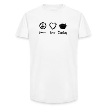 I love to cook - Long Fit Men's T-Shirt - white - Front - AI Model Male 185 light (185cm)