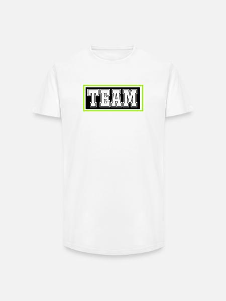 Team - Long Fit Men's T-Shirt - white