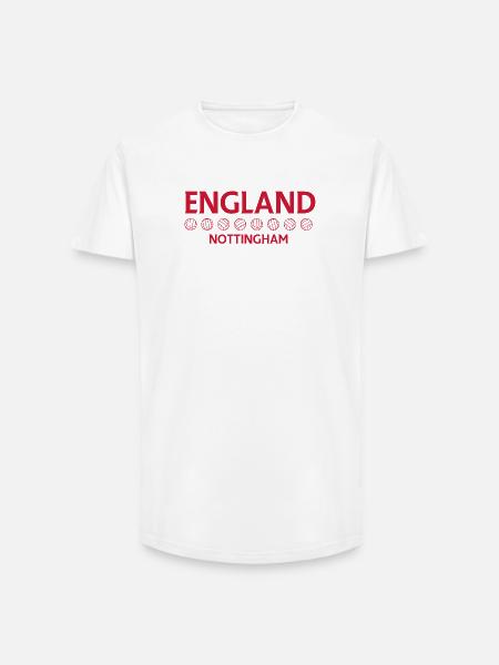Nottingham England Fußballemblem - Long Fit Männer T-Shirt - Weiß