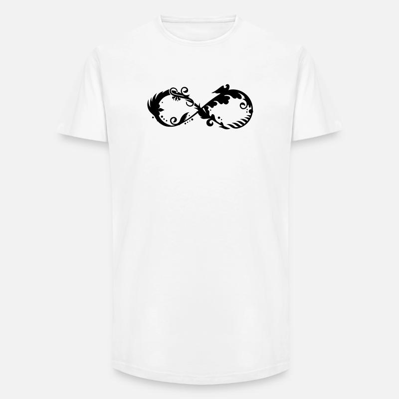Symbol der Unendlichkeit - Long Fit Männer T-Shirt - Weiß