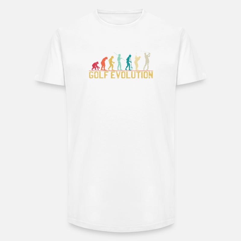Golf Evolution Silhouette Design - T-shirt coupe longue homme - blanc