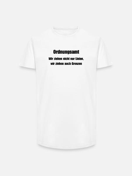 Public Order Office Grenzenzieher - Long Fit Men's T-Shirt - white