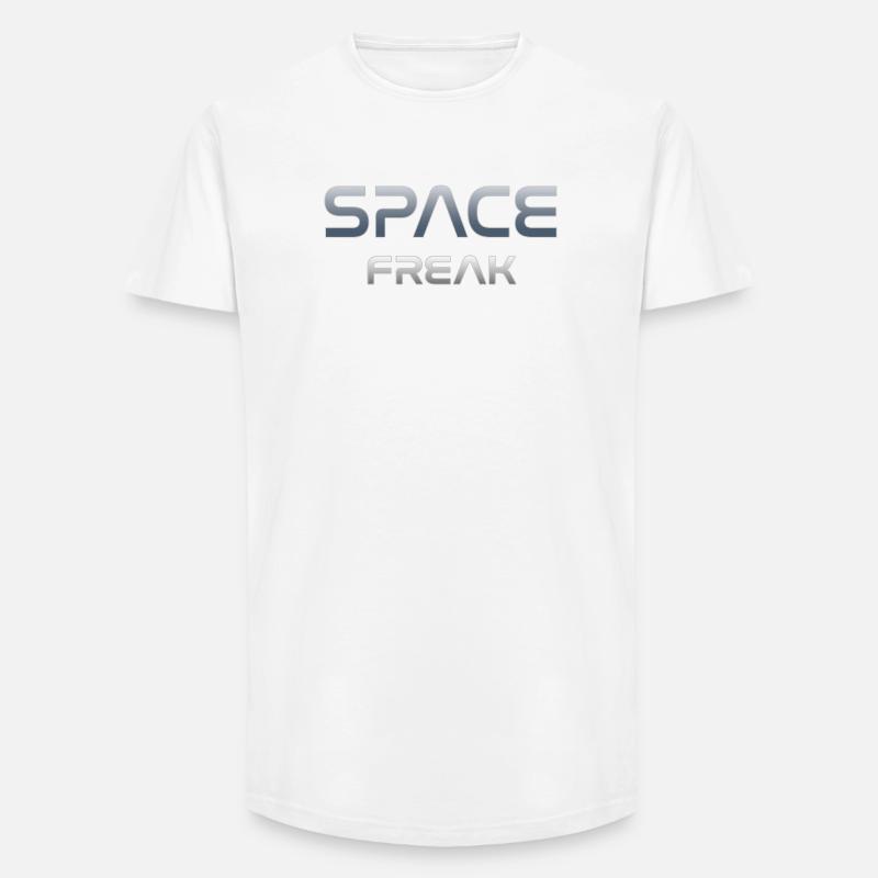 Space Freak Celestial Gradient Tee - Long Fit Männer T-Shirt - Weiß