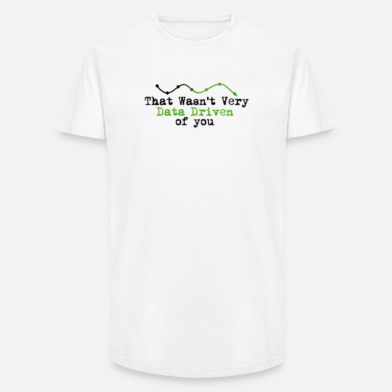 Data Driven Graphline Logo - Long Fit Men's T-Shirt - white