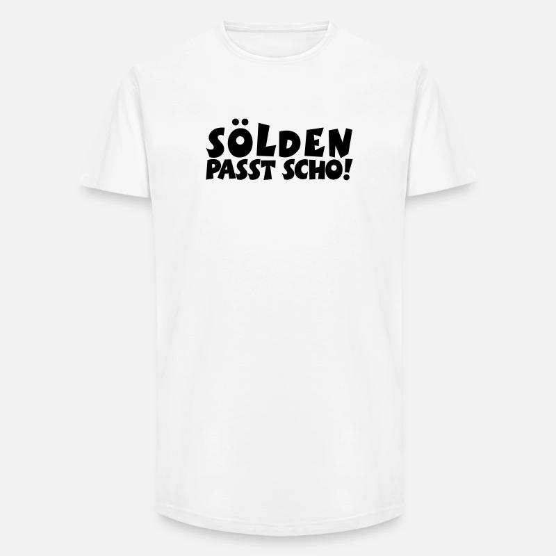 Sölden Passt Scho! - Long Fit Männer T-Shirt - Weiß