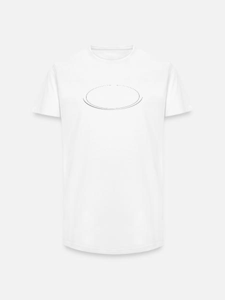 3D Saturnring metallic - Long Fit Men's T-Shirt - white