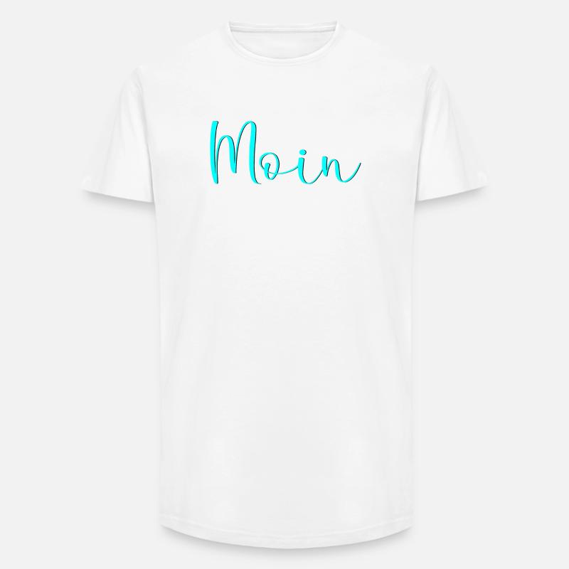 MOIN - Long Fit Männer T-Shirt - Weiß