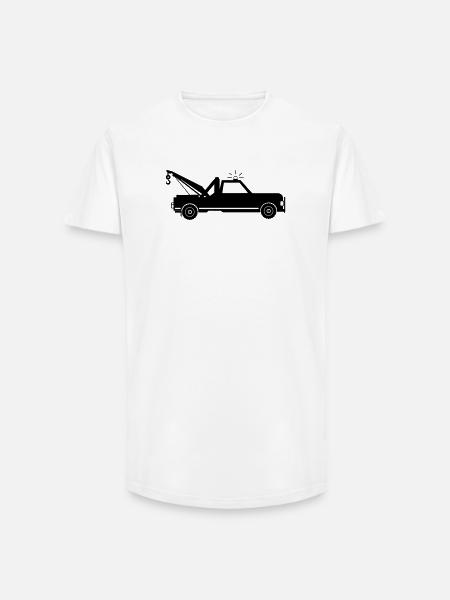 Abschleppwagen - Long Fit Männer T-Shirt - Weiß