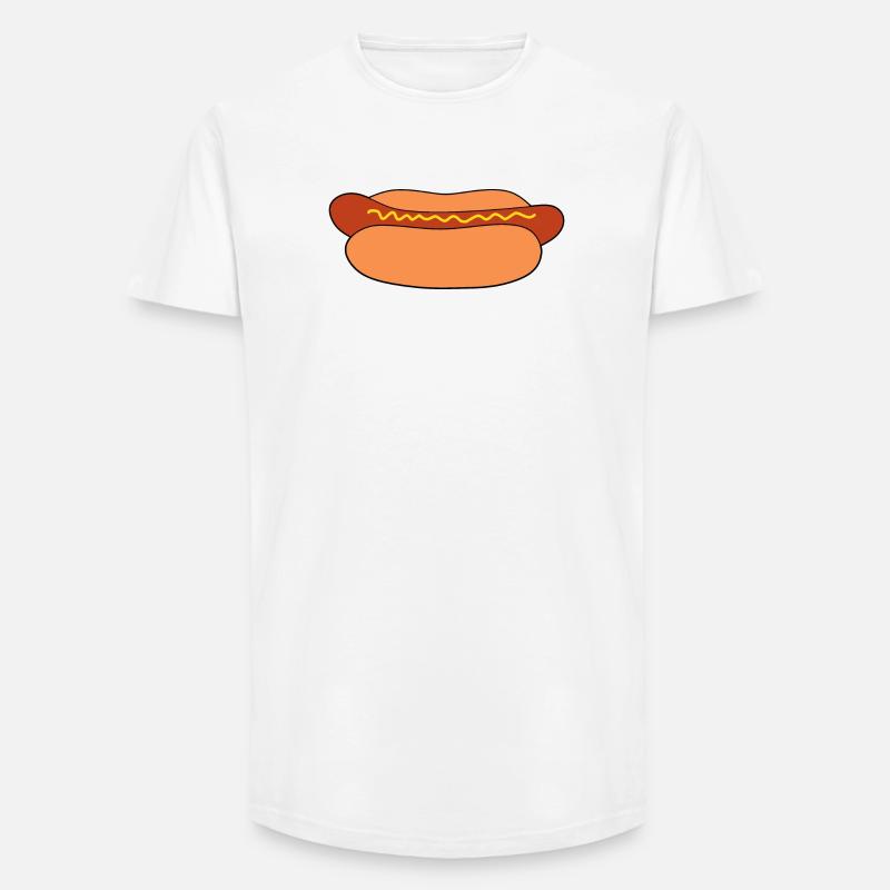 Hot dog Wurst - Long Fit Männer T-Shirt - Weiß
