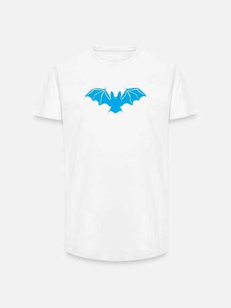 Blue Bat Silhouette - Long Fit Men's T-Shirt - white