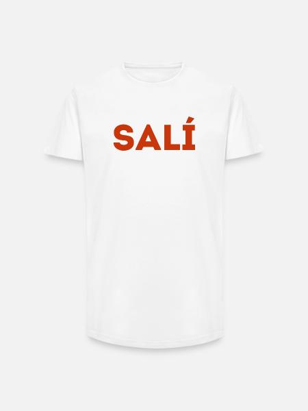 Salí company logo - Long Fit Men's T-Shirt - white