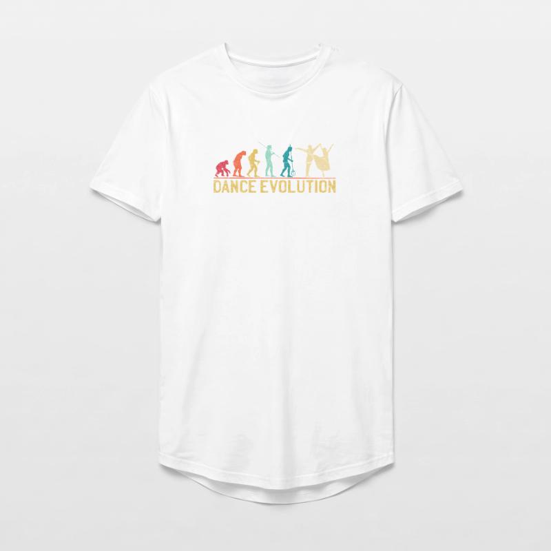 Conception de silhouette d'évolution de la danse T-shirt coupe longue homme