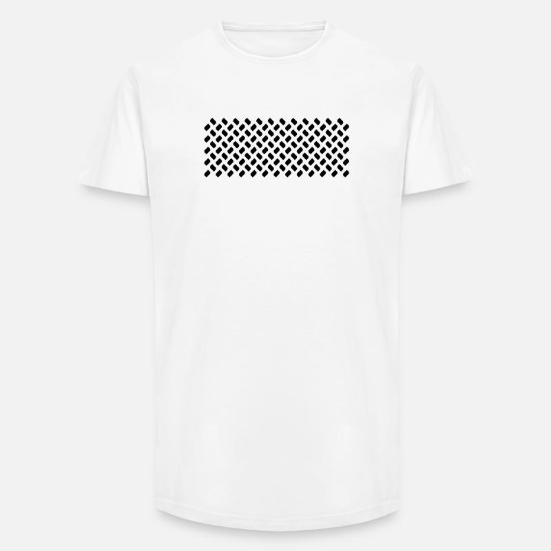 Samples from modules in repeat - Long Fit Men's T-Shirt - white