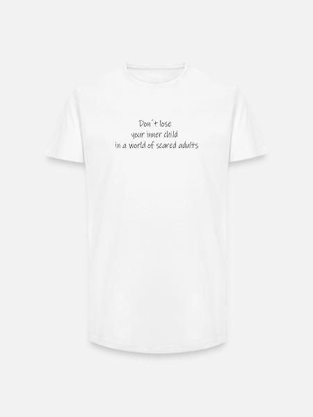 Don't lose your inner child - Long Fit Men's T-Shirt - white