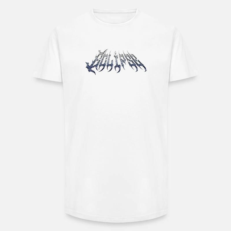 Eclipse - cold metal chrome text - Long Fit Men's T-Shirt - white