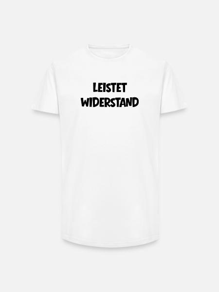 Leistet_wiederstand - Long Fit Men's T-Shirt - white