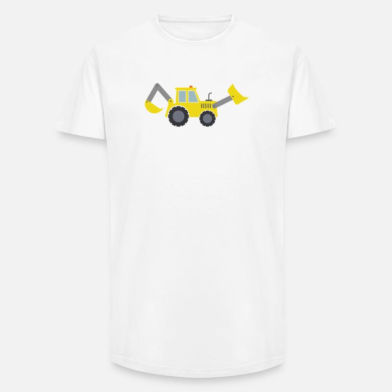 Backhoe loader - Long Fit Men's T-Shirt - white