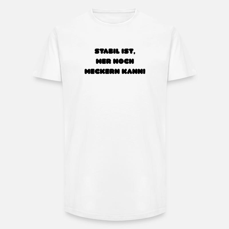 Stabil - Long Fit Männer T-Shirt - Weiß