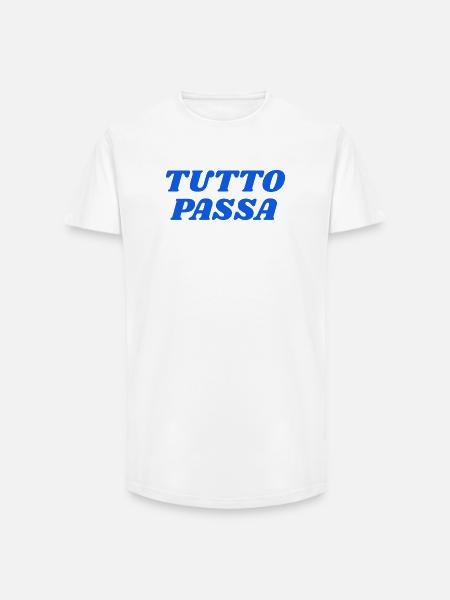 tutto passa - Long Fit Men's T-Shirt - white