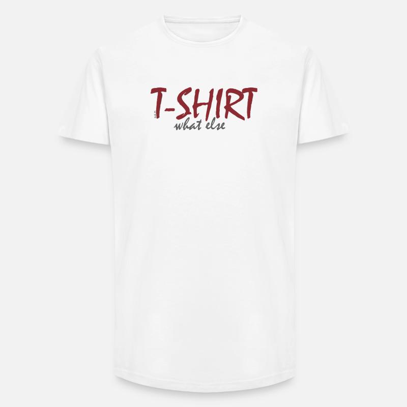 T‑Shirt What Else - Long Fit Männer T-Shirt - Weiß