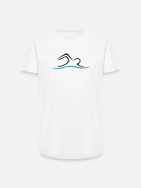 NAGE - T-shirt coupe longue homme - blanc