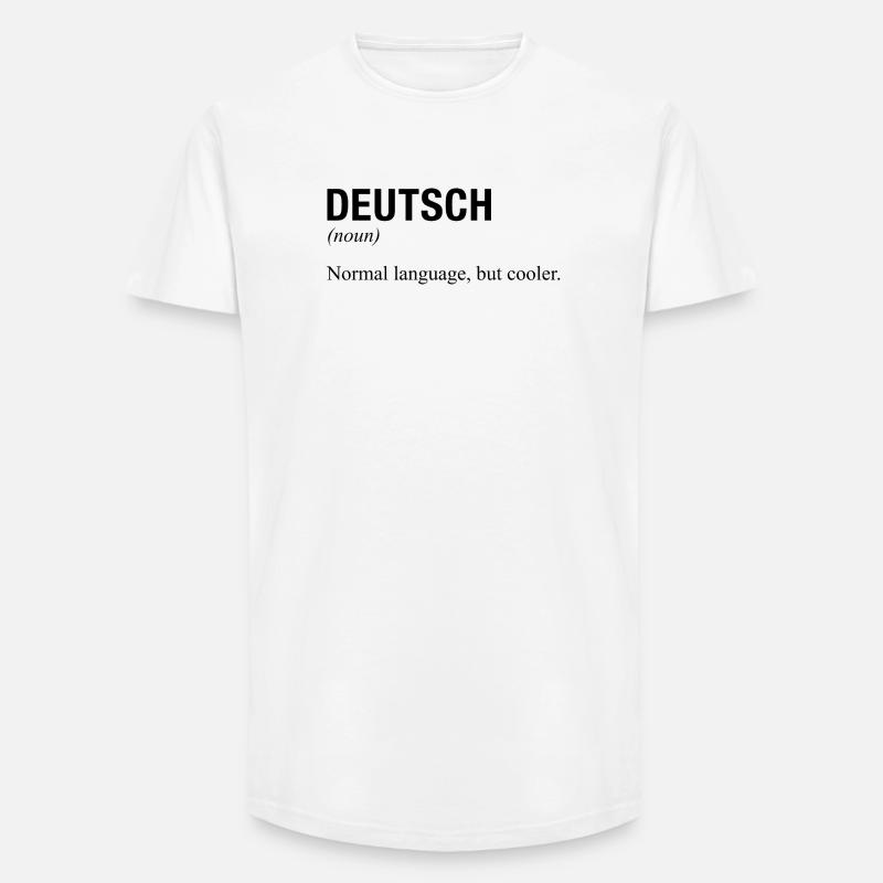 GERMAN Language deutsche Sprache - Long Fit Männer T-Shirt - Weiß