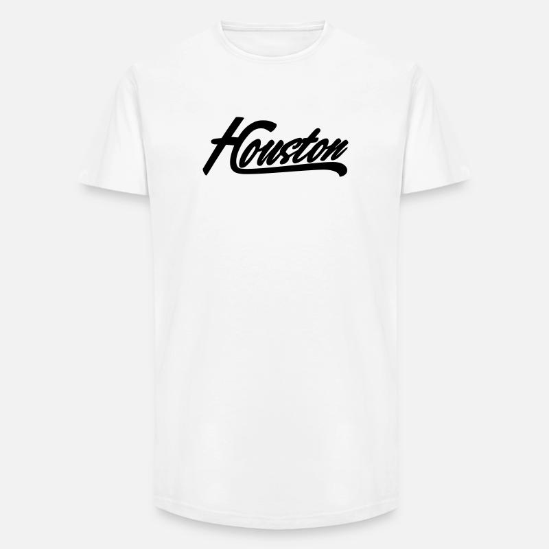 houston shirt - Long Fit Männer T-Shirt - Weiß