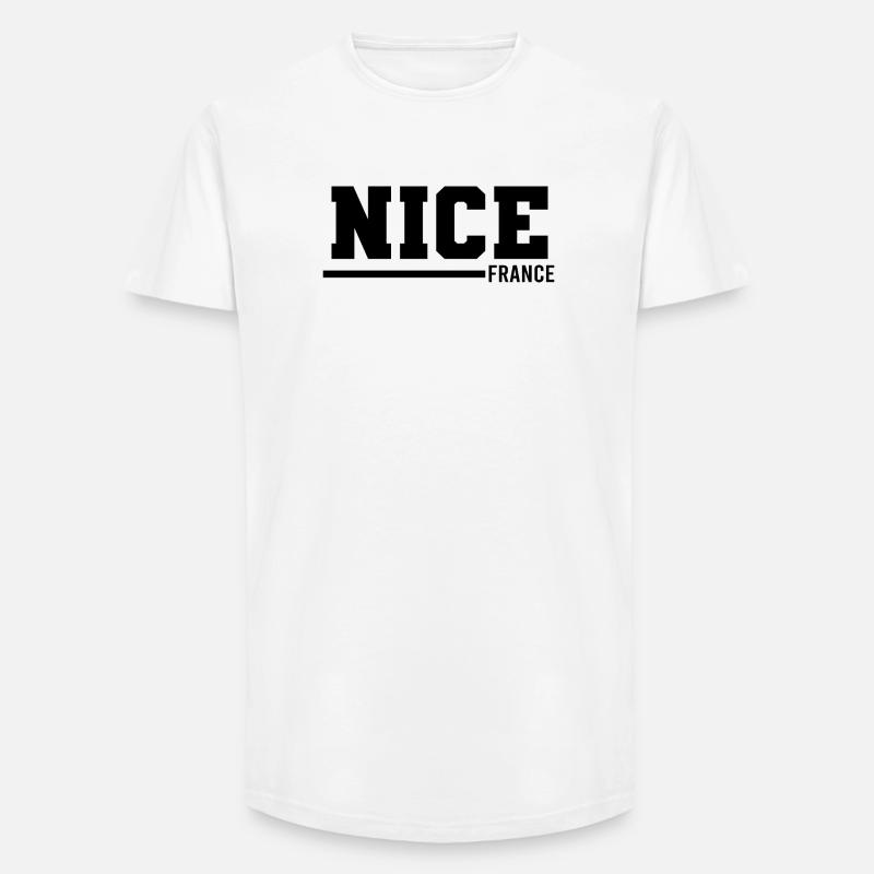 Nizza | Frankreich - Long Fit Männer T-Shirt - Weiß