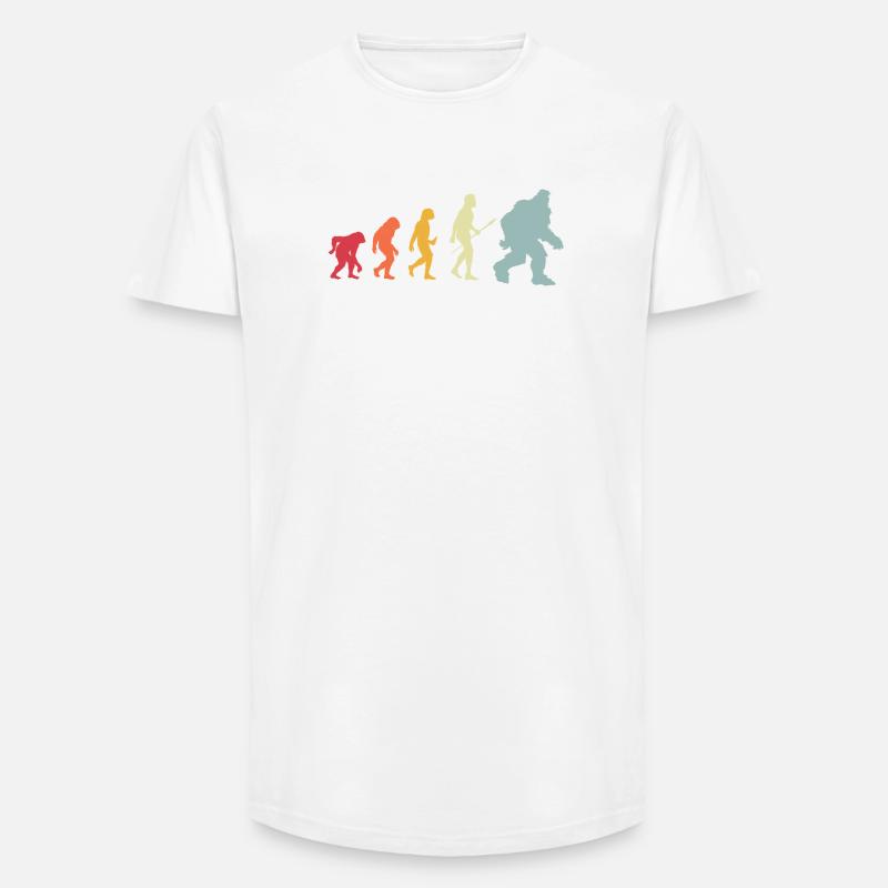 bigfoot_Evolution_4 - Long Fit Männer T-Shirt - Weiß
