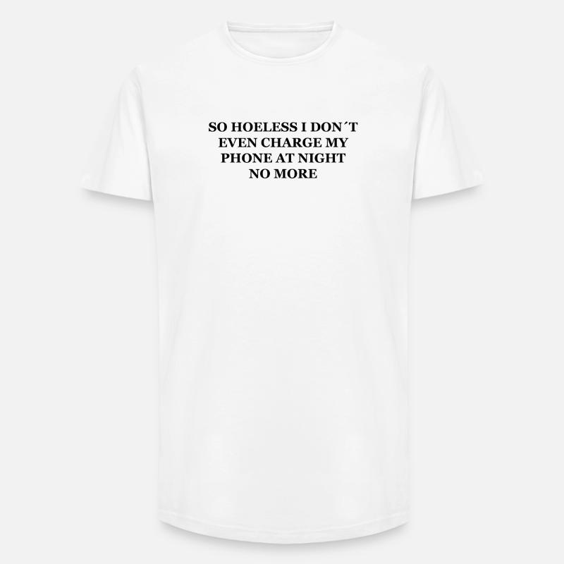 HOELESS - Long Fit Männer T-Shirt - Weiß